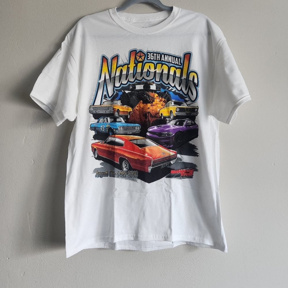 Port & Company 36th Annual Nationals Hemi Power Car T Shirt Tee Short Oldies